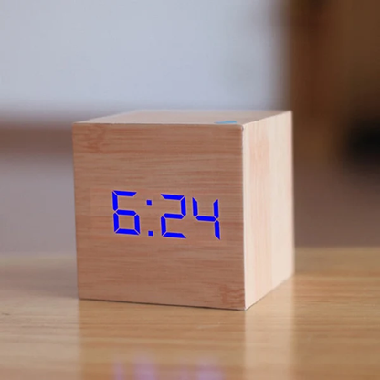 Compact Digital Square LED Clock Radio