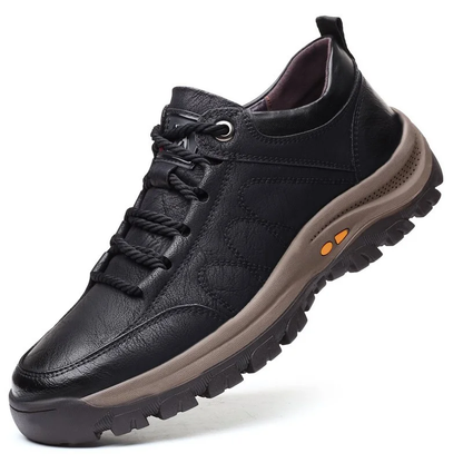 Comfortable Men's Leather Slip On Shoes Orthotic Support