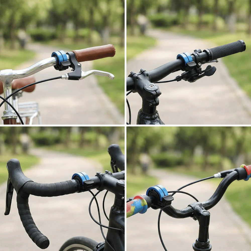 Small Slim Cycling Bell, Sleek Aluminum Finish