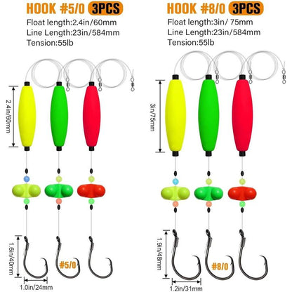 Fishing Essentials | Pre-Rigged Fishing Rig with Adjustable Depth | Instant Setup for Targeting Catfish