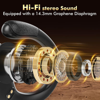 FitSyncbud | Gym Earbuds with Secure-Fit Design & 80-Hour Battery Life | Waterproof Audio for Intense Workouts