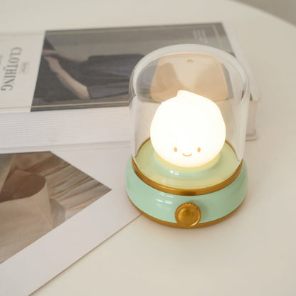 Vintage-Style Flame LED Accent Lamp 4 in Adjustable Brightness USB Rechargeable Bedroom Nightstand Reading Desk Decor