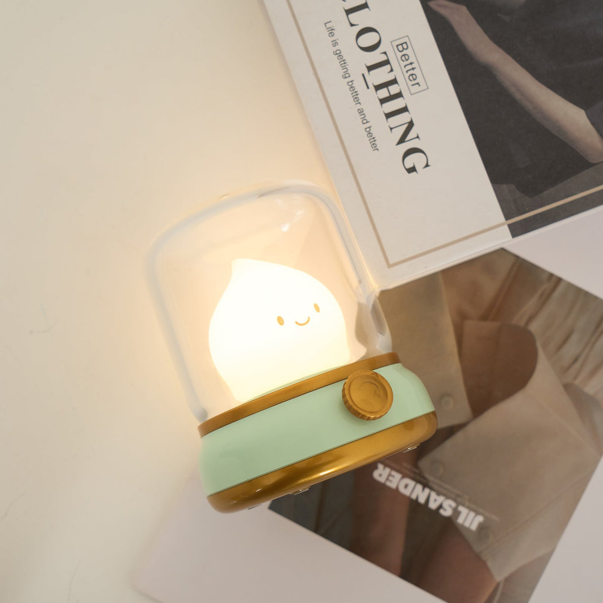 Vintage-Style Flame LED Accent Lamp 4 in Adjustable Brightness USB Rechargeable Bedroom Nightstand Reading Desk Decor
