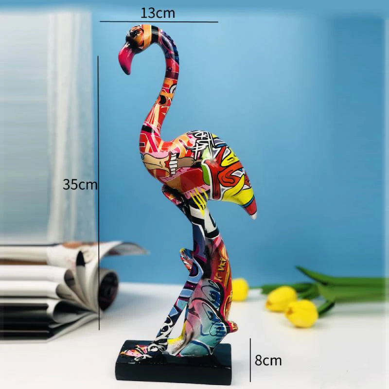 Flamenco Sculpture – Elegant Resin Art for Home Décor and Room Decor, Perfect for Living Room