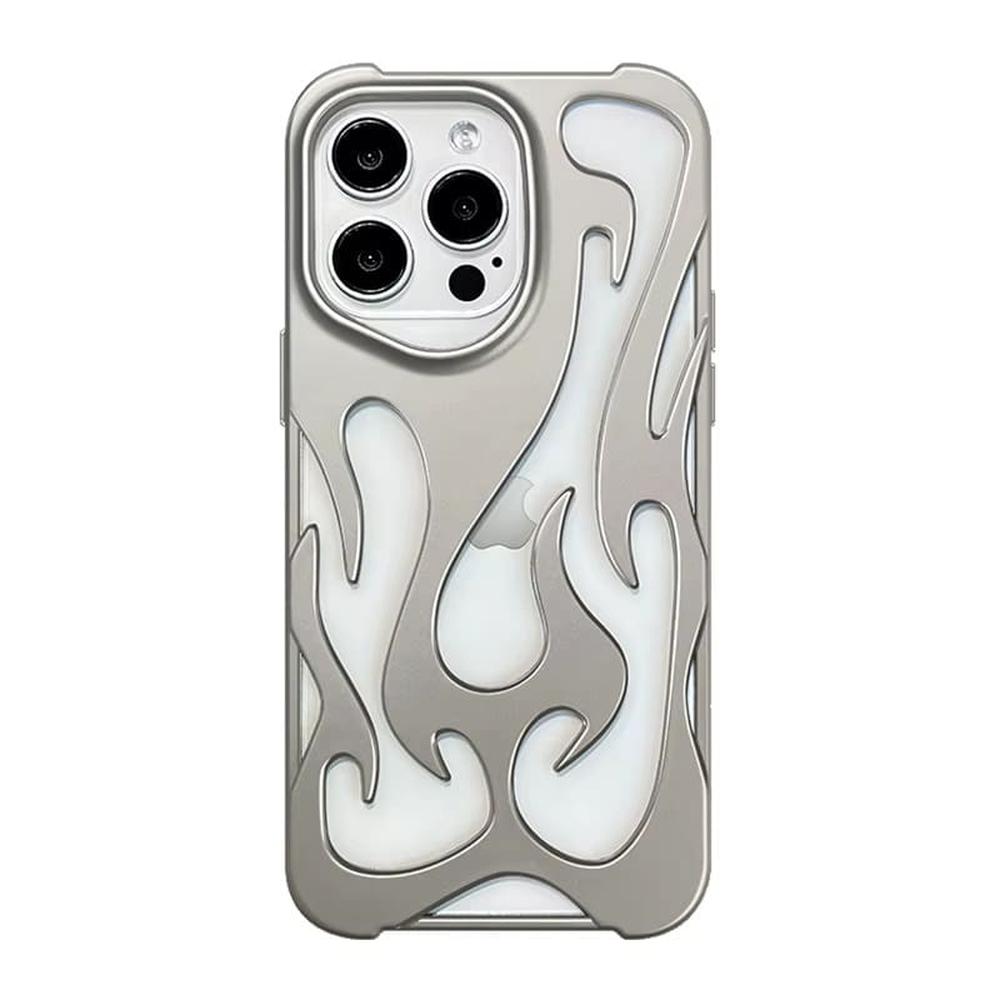 Flame-Patterned Vented iPhone Case with Shock Absorption and Heat Dissipation for iPhone 13, 14, 15, 16, 17, Air, Pro, Pro Max Models