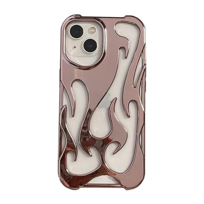 Flame-Patterned Vented iPhone Case with Shock Absorption and Heat Dissipation for iPhone 13, 14, 15, 16, 17, Air, Pro, Pro Max Models