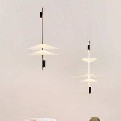 Modern LED Ceiling Fixture 26 Inch White Acrylic Adjustable Height for Kitchen Dining Bedroom Entryway Overhead Lighting Fixture