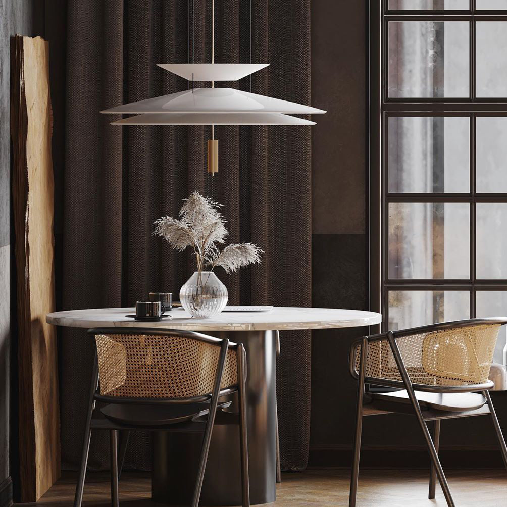 Modern LED Ceiling Fixture 26 Inch White Acrylic Adjustable Height for Kitchen Dining Bedroom Entryway Overhead Lighting Fixture