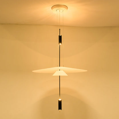 Modern LED Ceiling Fixture 26 Inch White Acrylic Adjustable Height for Kitchen Dining Bedroom Entryway Overhead Lighting Fixture
