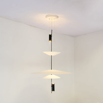 Modern LED Ceiling Fixture 26 Inch White Acrylic Adjustable Height for Kitchen Dining Bedroom Entryway Overhead Lighting Fixture
