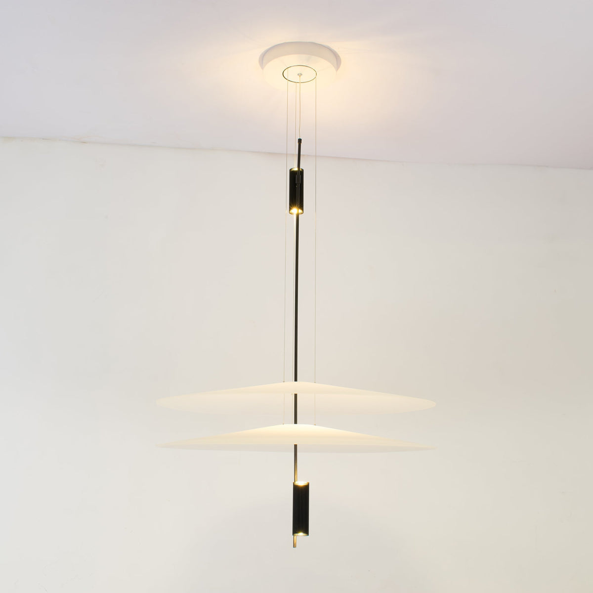 Modern LED Ceiling Fixture 26 Inch White Acrylic Adjustable Height for Kitchen Dining Bedroom Entryway Overhead Lighting Fixture