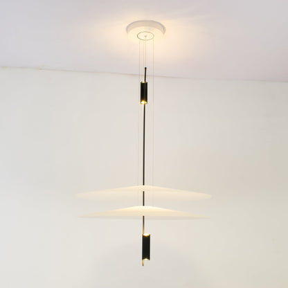 Modern LED Ceiling Fixture 26 Inch White Acrylic Adjustable Height for Kitchen Dining Bedroom Entryway Overhead Lighting Fixture