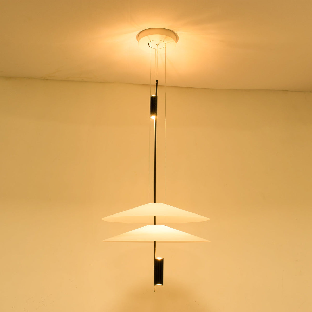Modern LED Ceiling Fixture 26 Inch White Acrylic Adjustable Height for Kitchen Dining Bedroom Entryway Overhead Lighting Fixture