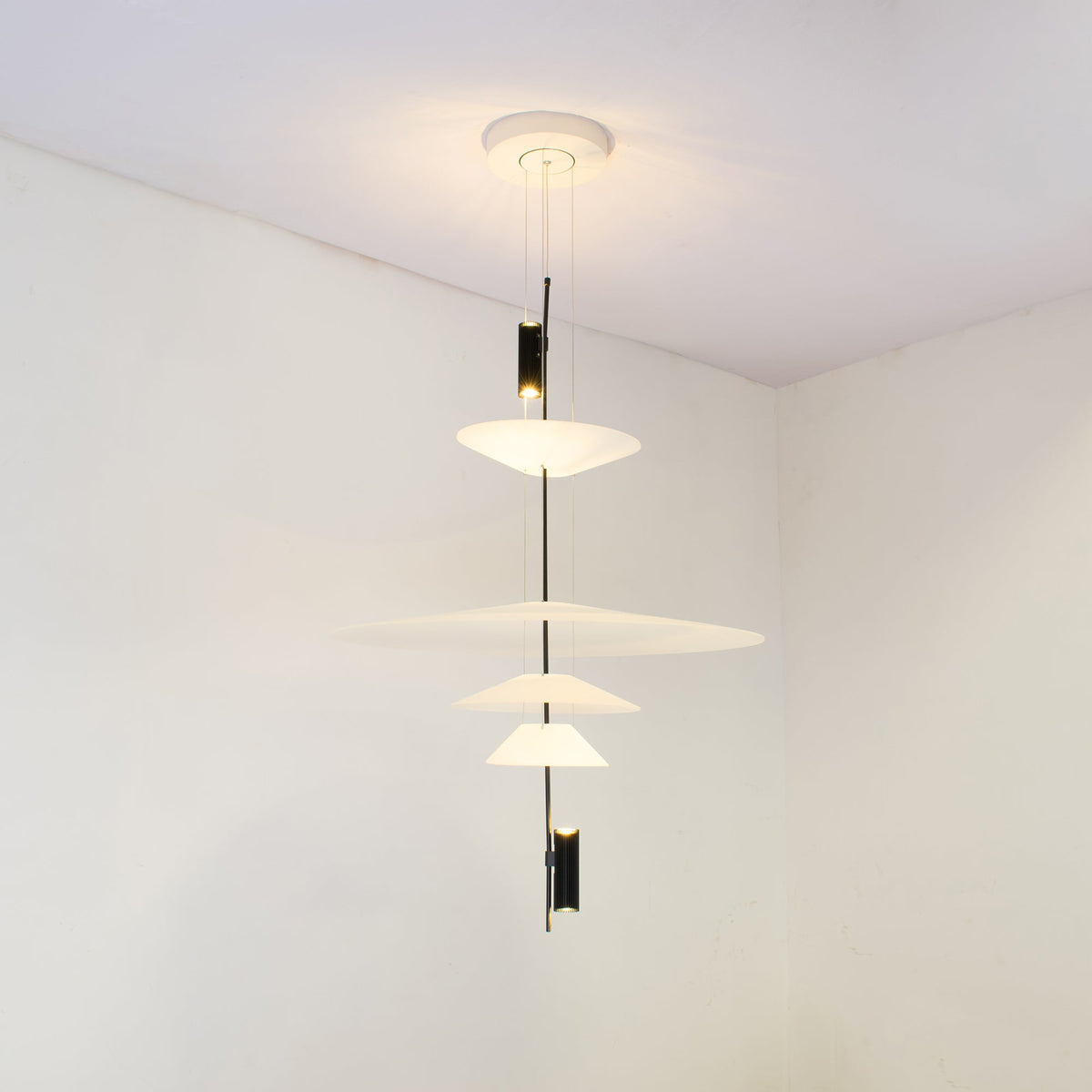 Modern LED Ceiling Fixture 26 Inch White Acrylic Adjustable Height for Kitchen Dining Bedroom Entryway Overhead Lighting Fixture