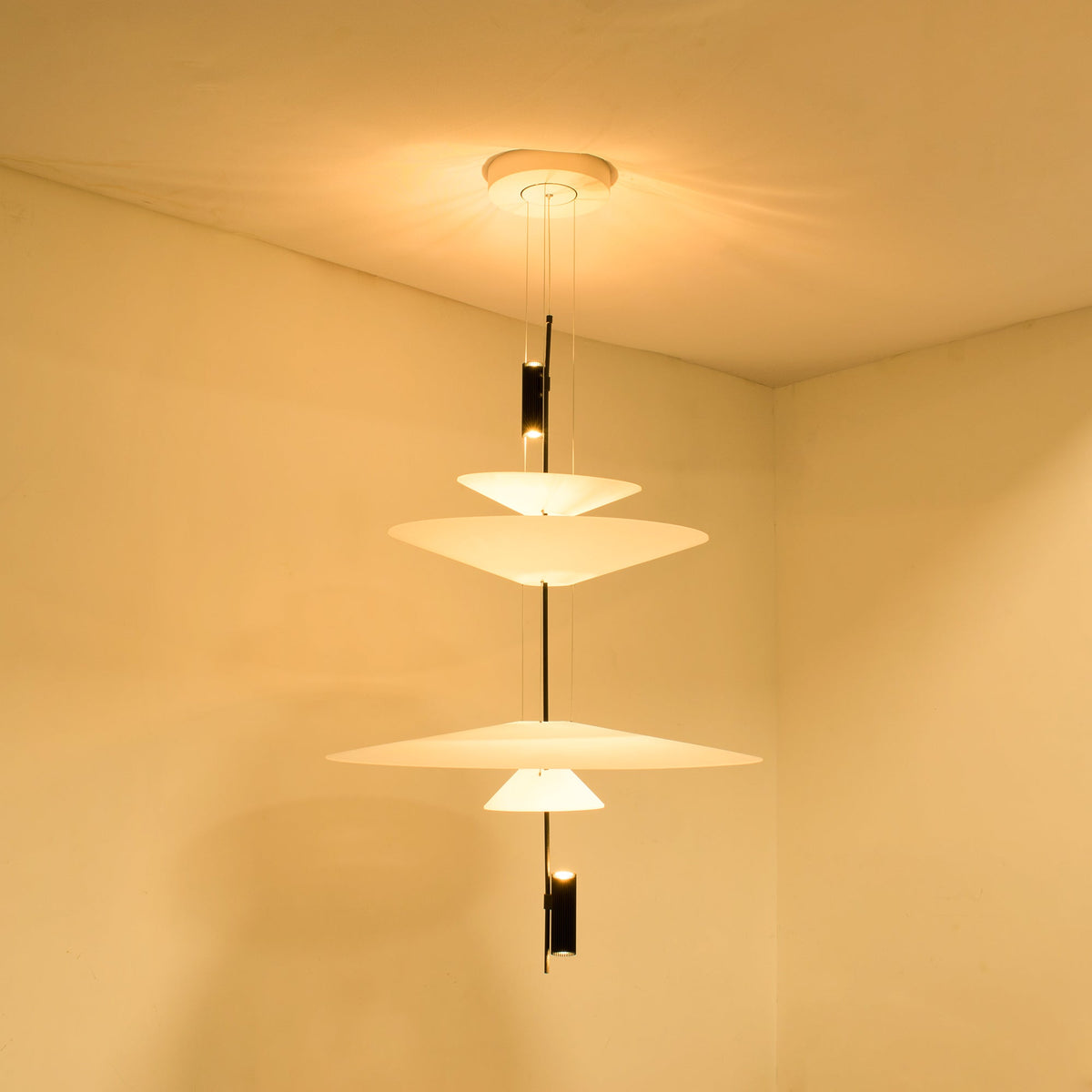 Modern LED Ceiling Fixture 26 Inch White Acrylic Adjustable Height for Kitchen Dining Bedroom Entryway Overhead Lighting Fixture