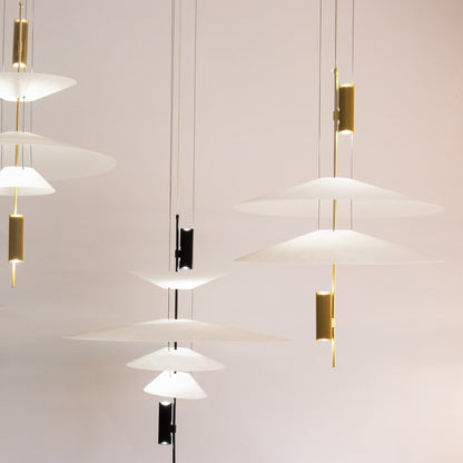 Modern LED Ceiling Fixture 26 Inch White Acrylic Adjustable Height for Kitchen Dining Bedroom Entryway Overhead Lighting Fixture