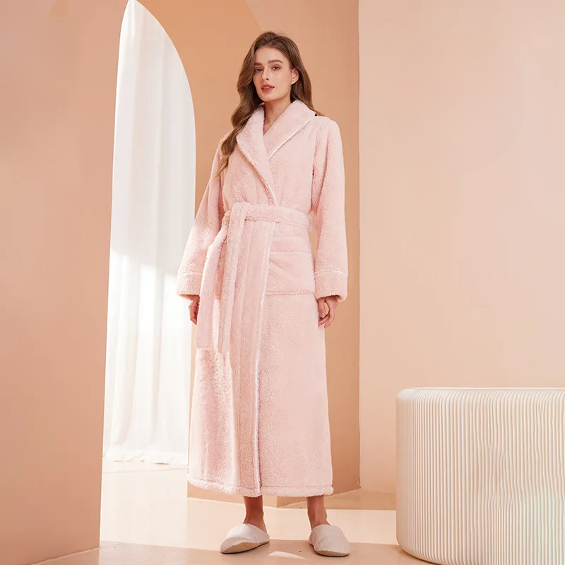 Ortekor Flannel Winter Bathrobe | Men's Robe with Adjustable Sash | Cozy Comfort for Cold Days