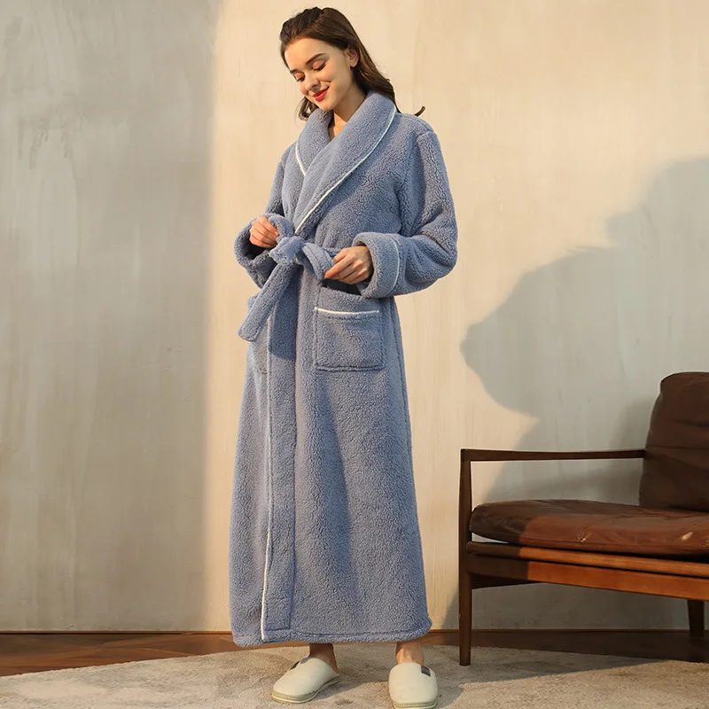 Ortekor Flannel Winter Bathrobe | Men's Robe with Adjustable Sash | Cozy Comfort for Cold Days