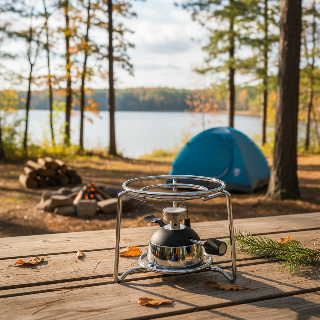 Flarevo | Portable Stainless Steel Burner Stove with Efficient Gas Consumption | Compact Design for Outdoor Cooking