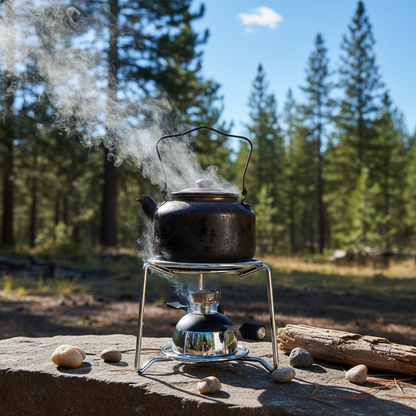 Flarevo | Portable Stainless Steel Burner Stove with Efficient Gas Consumption | Compact Design for Outdoor Cooking