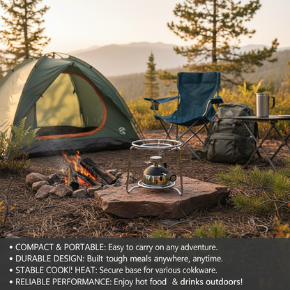 Flarevo | Portable Stainless Steel Burner Stove with Efficient Gas Consumption | Compact Design for Outdoor Cooking