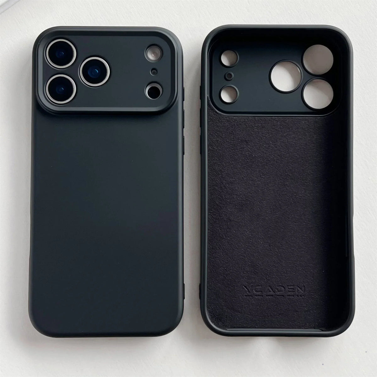 Silicone iPhone Case with Camera & Screen Protection for 14-17, Air, Pro, Max