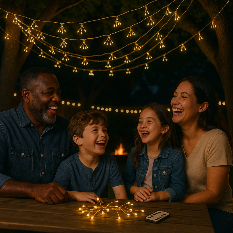 FlexiGlow | Outdoor String Lights with Remote Control & Flexible Design | Create Enchanting Ambiance for Parties and Events