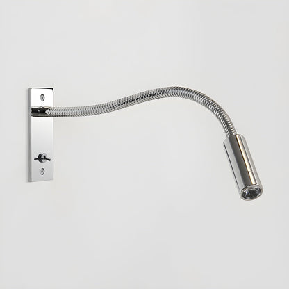 Adjustable LED Reading Light Wall Mount Black Metal Gooseneck Arm Sconce for Bedroom Nightstand Study Desk Task Lighting Modern Minimalist S