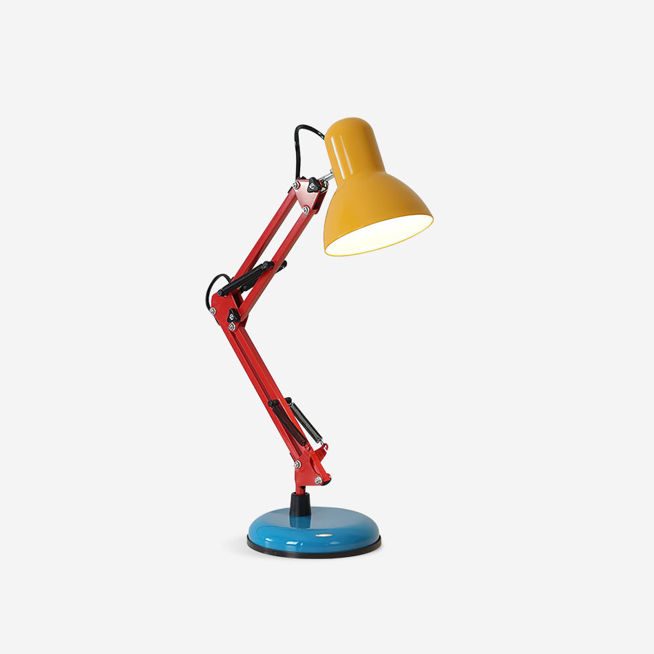 Articulating Metal Arm Task Lamp 21.6 in with Multicolor Accents for Desks Bedrooms Home Office Reading Study Workspace Nightstand