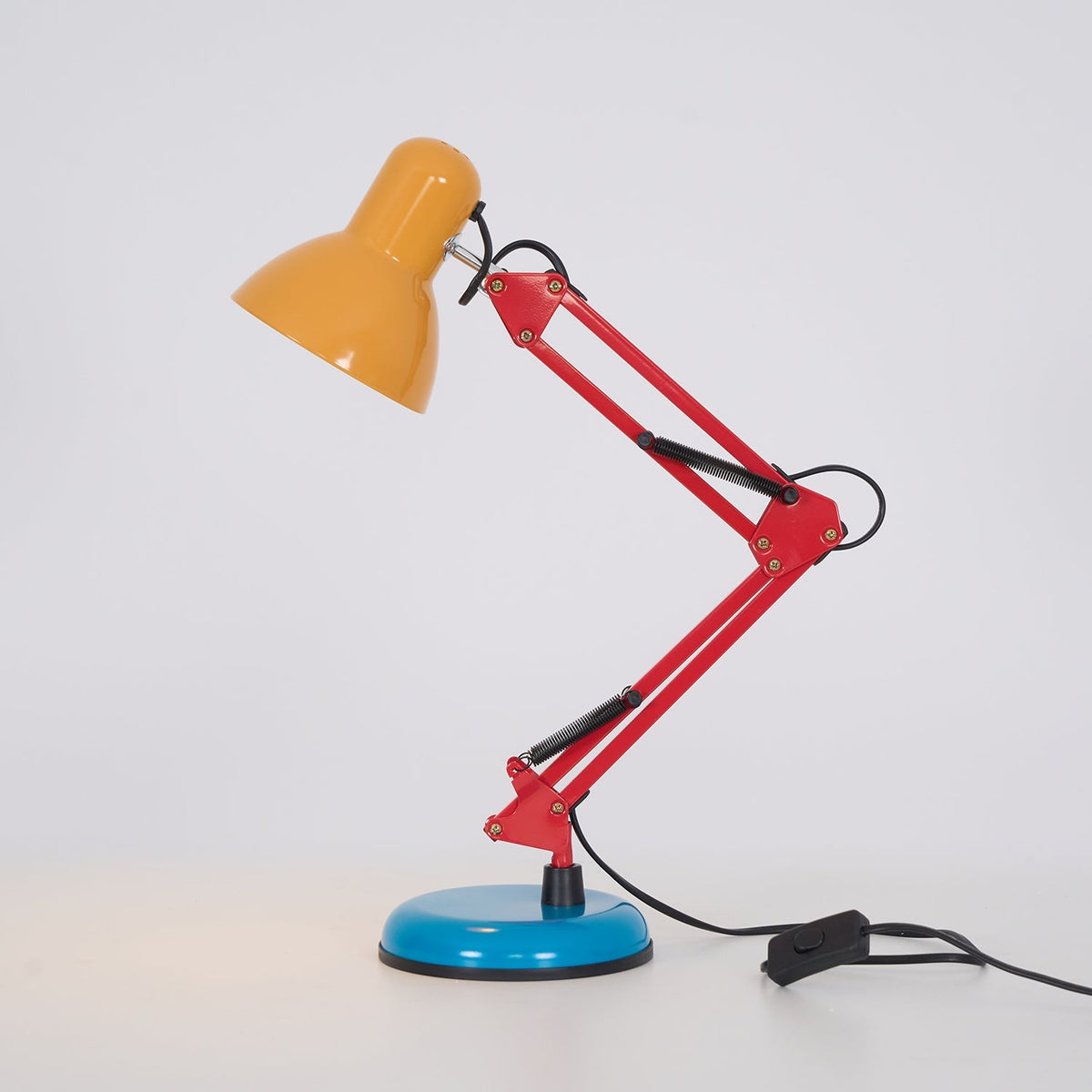 Articulating Metal Arm Task Lamp 21.6 in with Multicolor Accents for Desks Bedrooms Home Office Reading Study Workspace Nightstand