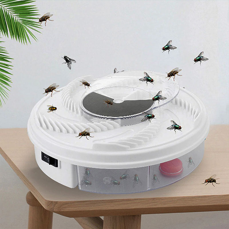 Automatic Fly Trap Catcher with Rotating Mechanism for Indoor & Outdoor Use Chemical-Free Pest Control Device for Kitchen Patio Camping