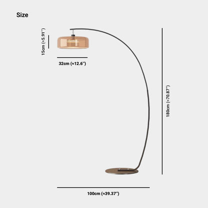 Arched Arc Floor Lamp with Three Color Temperature Settings for Bedrooms, Living Rooms & Home Offices