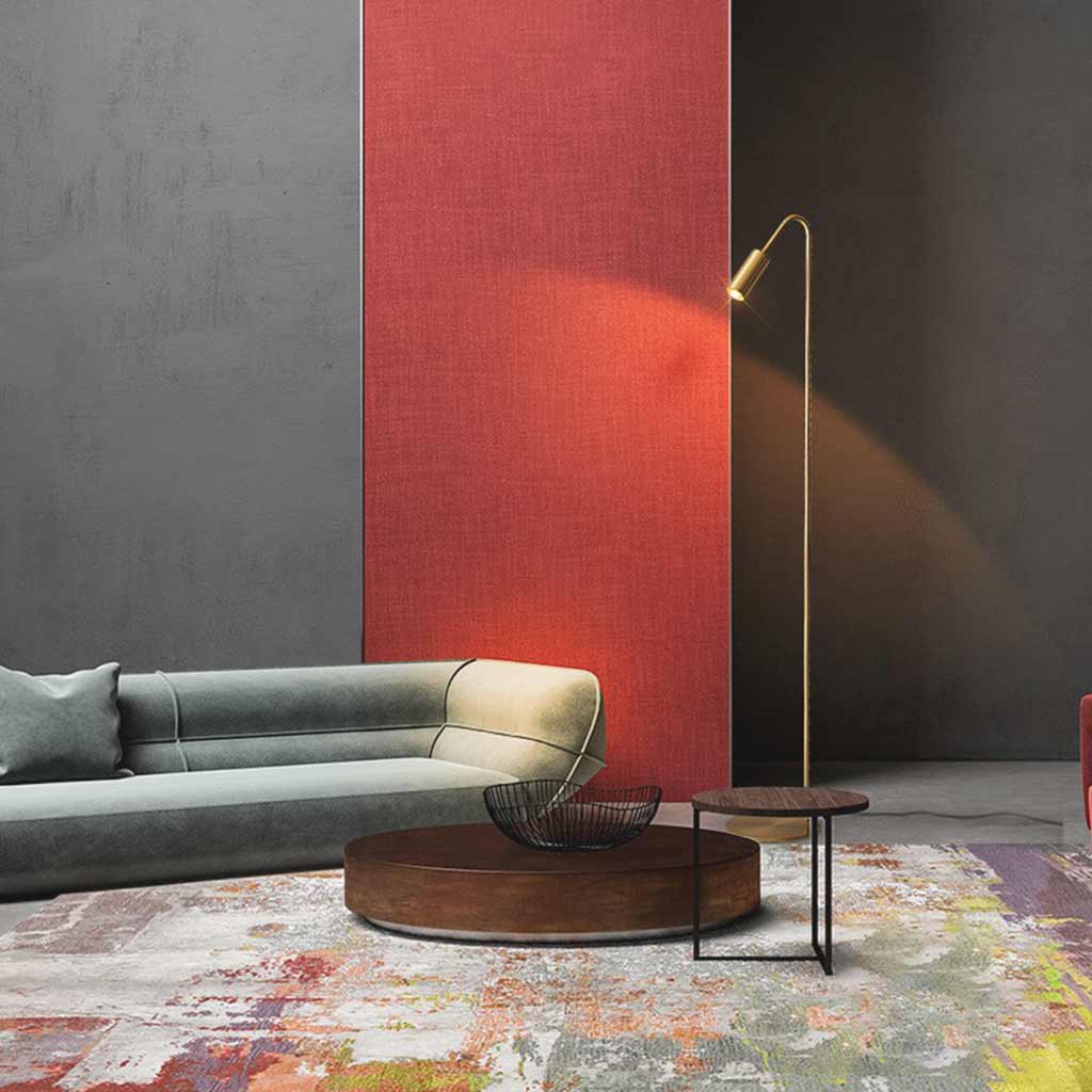 Arching Brass Spotlight Lamp with Adjustable LED Temperature 51 in Tall for Modern Homes Offices and Art Spaces