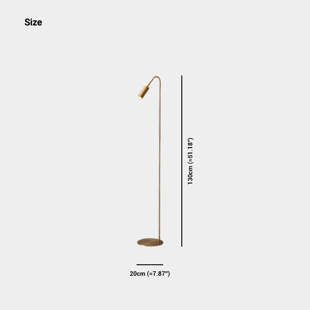 Arching Brass Spotlight Lamp with Adjustable LED Temperature 51 in Tall for Modern Homes Offices and Art Spaces