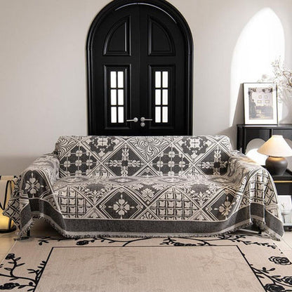 Florina Sofa Cover - Soft Chenille, Elegant Classic Damask