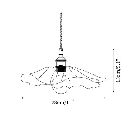 Glass Pendant Light 11 Inch Dome Shade Adjustable Hanging Fixture for Kitchen Island Dining Room Table Vintage Style Ceiling Lamp E26 Socket