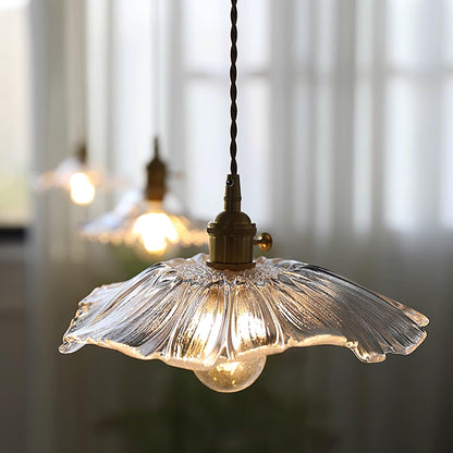 Glass Pendant Light 11 Inch Dome Shade Adjustable Hanging Fixture for Kitchen Island Dining Room Table Vintage Style Ceiling Lamp E26 Socket