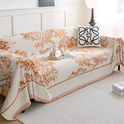 Clover Slipcover Sofa - Soft Chenille, Tree Design
