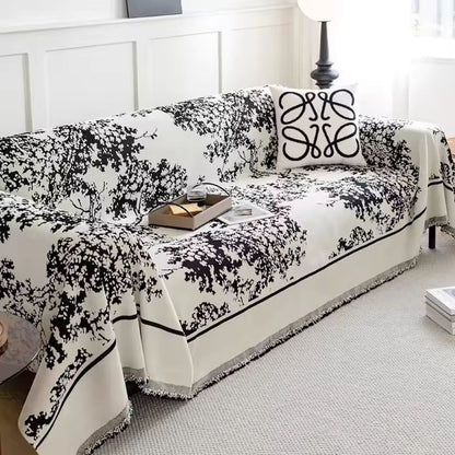 Clover Slipcover Sofa - Soft Chenille, Tree Design
