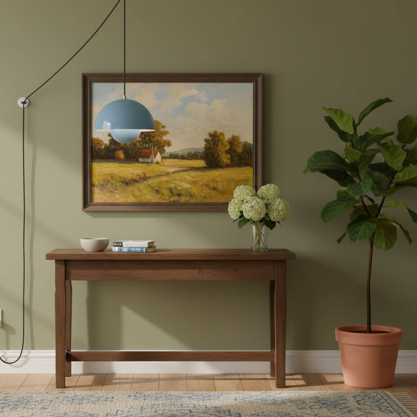 Aluminum Overhead Fixture 9 in Dome Shade Adjustable Cord Contemporary Lighting Kitchen Dining Room Island Ceiling Lamp Geometric Hemisphere
