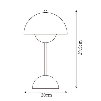 Rechargeable LED Touch Lamp Metal Cordless Mini Nightstand Light Tri-Color Modes USB Charging Port 6.3 in Round Portable for Bedroom Office
