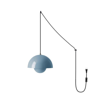 Aluminum Overhead Fixture 9 in Dome Shade Adjustable Cord Contemporary Lighting Kitchen Dining Room Island Ceiling Lamp Geometric Hemisphere