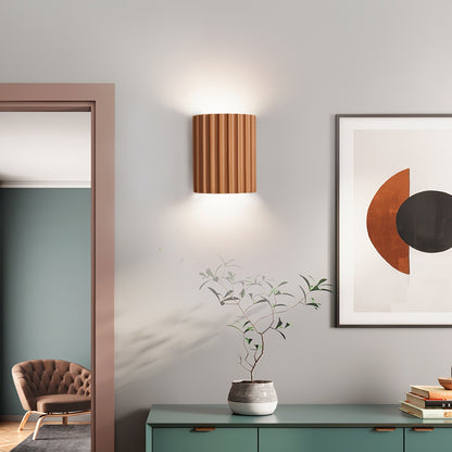Textured Resin Sconce 5.5 in Bidirectional LED Fixture White Gray Green Orange for Hallway Bedroom Entryway Modern Ambient Wall Lighting G9