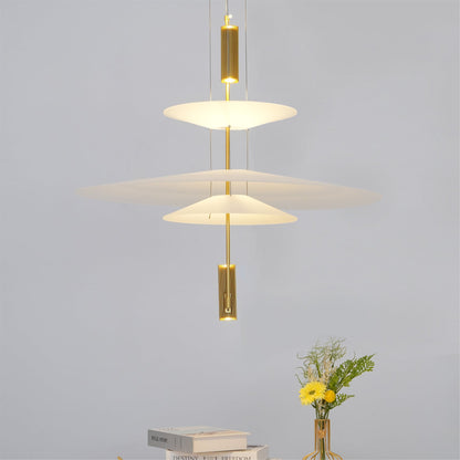 Modern LED Ceiling Fixture 26 Inch White Acrylic Adjustable Height for Kitchen Dining Bedroom Entryway Overhead Lighting Fixture