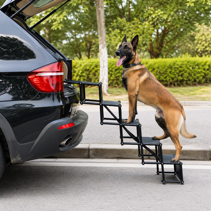 Foldable Dog Steps for Car with Non-Slip Surface | 5-Step Design for Easy Vehicle Access