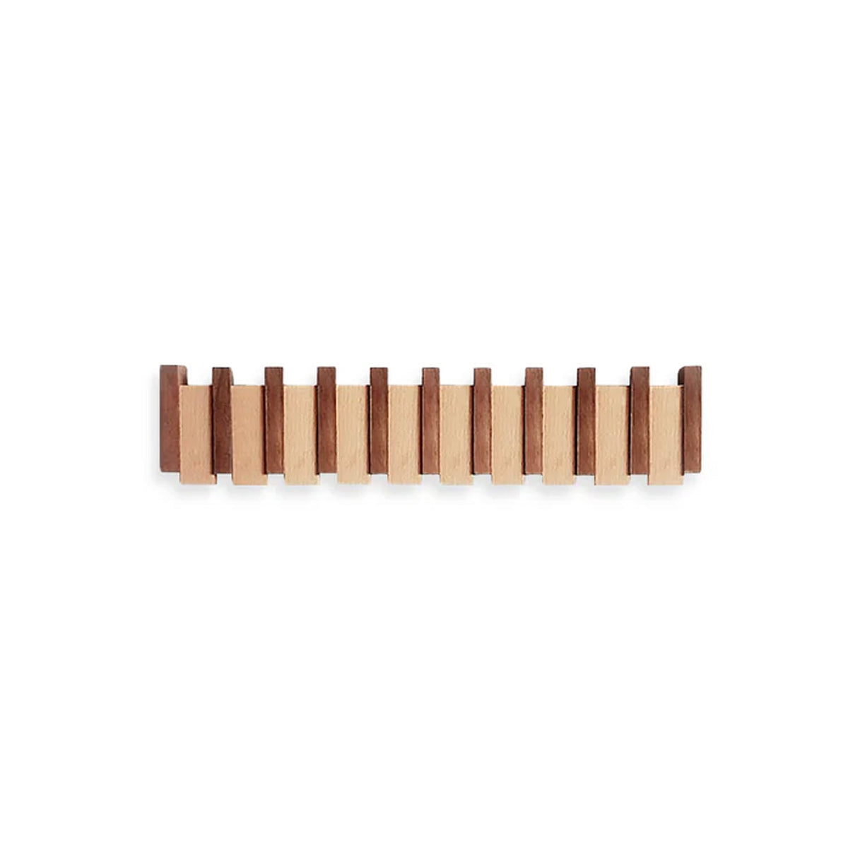 Foldable Wall Hook in Beech and Walnut Wood – Space-Saving Design for Coats and Accessories