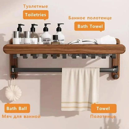 WOODFOLD – Foldable Walnut Towel Rack