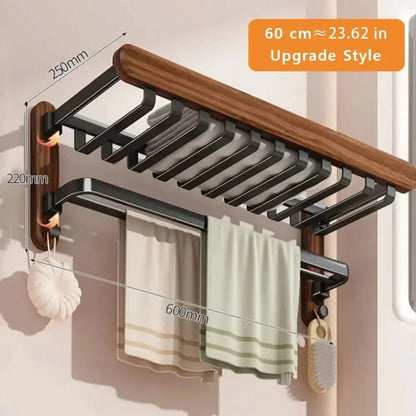 WOODFOLD – Foldable Walnut Towel Rack
