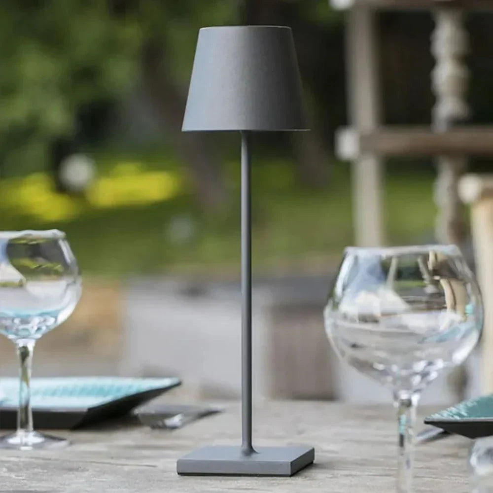 Rechargeable LED Table Lamp with Touch Control – Cordless Portable Light for Indoor & Outdoor Use – IP65 Waterproof Desk Lamp – Adjustable