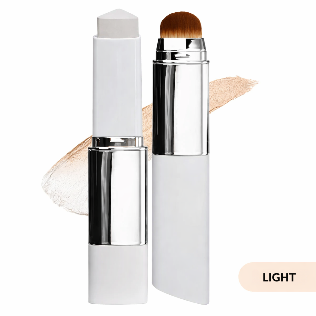 Color-Adapting Foundation Stick with Built-In Brush for Flawless Skin Tone Matching and Hydration | Cream Foundation Makeup | Travel-Friendl